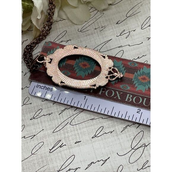 Black teal Turquoise Necklace Easter Mom Cameo Mom Rose Gold wedding Jewelry - Picture 10 of 13